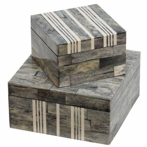 Caja de regalo de almacenamiento de joyería decorativa con incrustaciones de hueso de madera de dos colores 2025 hecha a mano, forma Rectangular para embalaje artesanal - Product Image 6