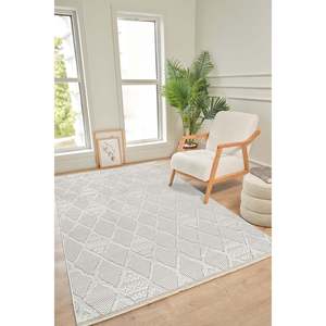 BY053 Beige Textura suave Hecho a máquina Tamaño de la alfombra Alfombras y juegos - Product Image 1