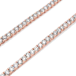 Cadena de tenis de Hip Hop de 3,5 MM más vendida, collares de diamantes de moissanita de corte redondo de Plata de Ley 925 para mujer - Product Image 1