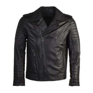 Veste en cuir vintage pour homme, best-seller, avec col montant et capuche, couleurs personnalisées disponibles, prix imbattable - Product Image 1