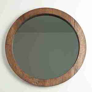 Design personnalisé artisanat miroir art mural décoration intérieure cadre en bois rond décoratif exportateur indien avec qualité d'exportation - Product Image 3