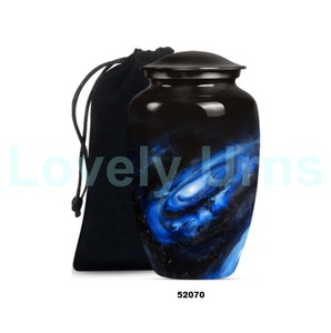 Best Selling Black Aluminium Galaxy Cremation Adult <b>Urn</b> for Human Ashes Decorative <b>Large</b> Funeral <b>Urn</b> With Free Velvet Bag - Product Image 2