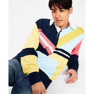 Felpa da Rugby da Uomo Sun + Stone con Bottoni, Materiale Lavorato a Maglia Ecologico, Logo Personalizzabile, Taglie Lunghe da XL a 6XL - Product Image 3