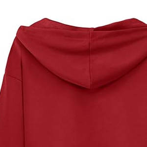 Venta directa de fábrica, sudaderas con capucha cortadas para mujer, ropa de invierno de Color sólido, sudaderas con capucha cortadas transpirables antipilling para mujer - Product Image 6
