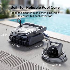 Limpiador Robótico de Piscinas con Filtro Ciclónico de Plástico, a Batería, 18.3in X 19.3in X 9.8in, Limpieza Automática, Uso en Exteriores - Product Image 1