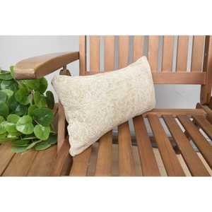 Premium Beige Ikat Patchwork Wool Non-Slip Eco-Friendly Removable Washable <b>Bolster</b> <b>Pillow</b> 8x16 Inch Woven Vintage Decorative - Product Image 2