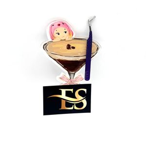 Cocktail Matcha Acrylique Magnétique Cils Carreaux Extension De Cils Pince À Épiler Logo Privé Coeur Forme Papillon Réutilisable - Product Image 5