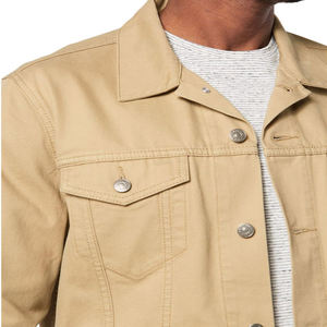 Chaqueta de tela vaquera duradera con botones para hombre, prendas de vestir elegantes informales, venta al por mayor, diseño de abrigo clásico de moda de alta calidad hecho a medida - Product Image 2