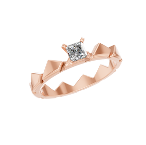 925 argent Sterling plaqué rhodium VVS D Moissanite Solitaire princesse coupe religieuse bague de fiançailles de mariage pour les femmes - Product Image 5