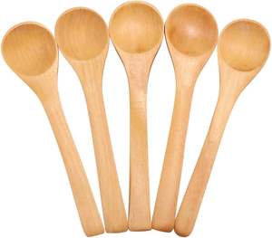 ช้อนไม้เนื้อแข็งคุณภาพดีเยี่ยม เกรดอาหาร ใช้ได้กับน้ำผึ้ง ชา และของเหลวอื่นๆ ขนาดเล็ก - Product Image 1