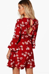 Nouvelle Robe Midi Vintage Élégante Imprimée en Viscose pour Femme, Manches Cloche, Motif Floral, Écologique, Grande Taille, Idéale pour les Vacances d'Été (ODM) - Product Image 2