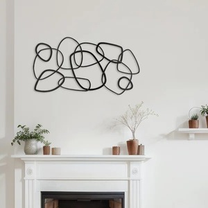 Panel de Arte de pared de Metal moderno de lujo Venta caliente escultura abstracta de alta calidad para sala de estar dormitorio Oficina - Product Image 2