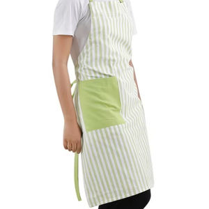 Babero teñido en hilo de algodón 100%, delantal, cintura gris, babero, comida, salón de cocina, peluquero, jardín, barbacoa, PE, LDPE, PU, tela vaquera de PVC, poliéster - Product Image 1