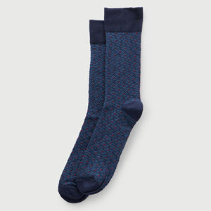 Chaussettes décontractées pour hommes avec logo personnalisé au prix d'usine - Chaussettes écologiques de haute qualité en élasthanne/polyester/coton pour un usage quotidien - Product Image 1
