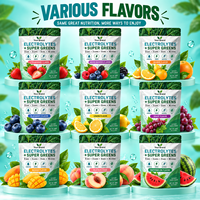 Poudre de boisson électrolytique Super Greens OEM avec sachet individuel, marque privée, supplément d'hydratation, santé intestinale