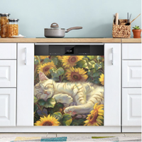 Housse magnétique pour lave-vaisselle avec impression UV personnalisée, peau magnétique haute définition pour appareils de cuisine, décorative et réutilisable