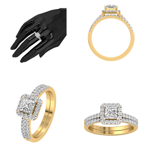 Anillo de boda de oro sólido de 14 quilates para mujer con 1,66 Cts VS Clarity EF Color Lab Grown Diamond IGI Certified Engagement Jewelry - Product Image 2