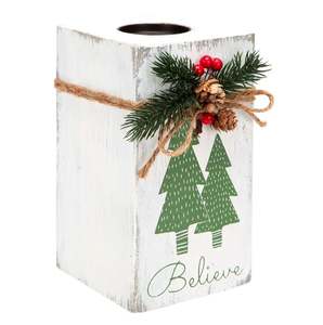 Candelabro de Madera Hecho a Mano, Portavelas, Decoración Navideña para Interiores y Exteriores, Fiestas, Decoración de Año Nuevo - Product Image 1