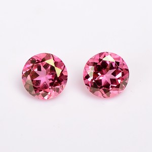 Venta al por mayor de piedras preciosas de cuarzo zafiro natural a granel 10mm 12mm cristales facetados de topacio Rosa corte brillante Faza piedras preciosas sueltas rosas - Product Image 2