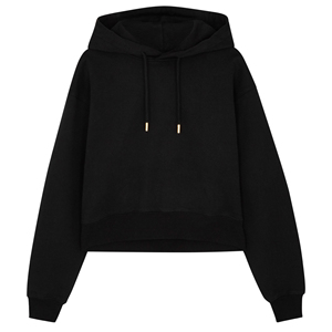 Sudadera Corta de Felpa de Algodón Grueso para Mujer, Sudadera Holgada con Hombros Caídos, Sudadera Personalizada Lisa con Forro, Ropa Urbana - Product Image 4