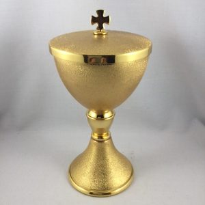 Classic Metal Ciborium for Home Church Product Round Wine <b>Goblet</b> Golden Plate Color Novelty Gothic Hammered Gifted Item Supplies - Product Image 3