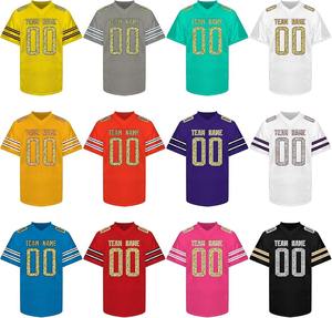 เสื้อฟุตบอลอเมริกันแบบสั่งทำพิเศษ ระบายอากาศได้ดี ป้องกันแบคทีเรีย แขนสั้น ผ้าตาข่าย ชุดแข่งขัน ไซส์ XL ขนาดใหญ่พิเศษ แบบรีดร้อน - Product Image 6