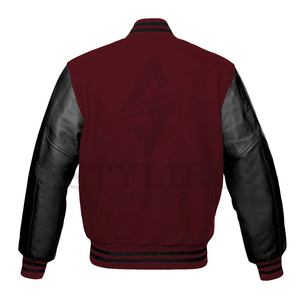 Logo personnalisé Laine Chenille Broderie Baseball Letterman Vestes Hommes Vintage Blanc En Cuir Manches Varsity Veste - Product Image 4