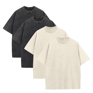 Camisetas Unisex al por Mayor, Diseño Personalizado, Lisas, para Hombre, Talla Grande, Verde y Negro, 100% Algodón, Antiarrugas, Lavado Vintage - Product Image 3