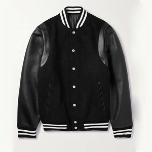 Winter Bomber <b>Jacket</b> Cotton/Polyester/Nylon Stand Collar Streetwear Plain Custom Logo - Product Image 5