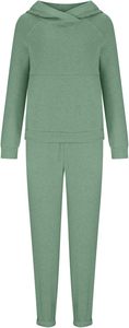 2025 femmes solide Streetwear survêtement ensemble personnalisé respirant Polyester/coton mélange polaire vente chaude conception tendance - Product Image 2