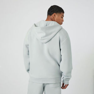 Sweat à capuche surdimensionné pour hommes de haute qualité 350gsm avec fermeture à glissière personnalisé bouffée imprimé Logo brodé Techniques teint uni pour l'hiver - Product Image 3