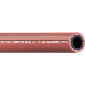 Acetylenschlauch Rubber <b>Hoses</b> SALDAFORM/ROT ID 6.3mm Wandst.3.5mm AD 13.3mm-VPE 50 - Product Image 1