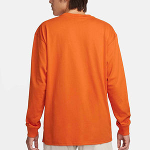 Gran oferta 2025 de alta calidad para hombre de manga larga Casual Color sólido 100% algodón transpirable cuello de punto de moda cómodo - Product Image 2