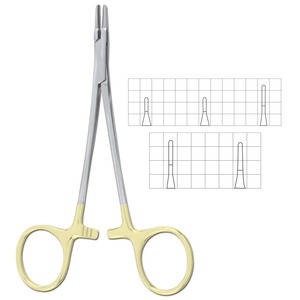 Porte-aiguille Ryder 13 cm en acier inoxydable, forceps à pince pour chirurgie générale, instrument manuel certifié CE Classe I - Product Image 3