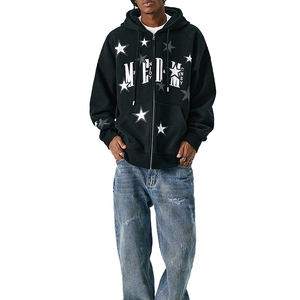 High Quality Men's Winter <b>Hoodies</b> Latest Streetwear Stylish Puff Printed Zipper <b>Y2K</b> Styles Designer Harajuku Hooded Acid Wash - Product Image 4