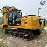 Excavatrice sur chenilles Caterpillar 320D, 20 tonnes, d'occasion, pour travaux de construction moyenne, excavatrice hydraulique Cat, engin de terrassement