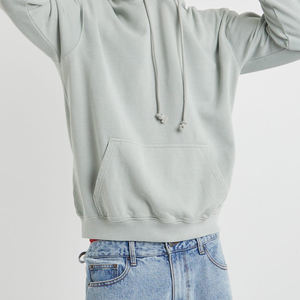 Sudadera con capucha lavada de algodón 100% Vintage de alta calidad para hombre, sudaderas con capucha lisas transpirables de gran tamaño en blanco, estampado de tela polar - Product Image 3