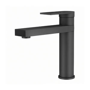 Grifo moderno para lavabo de baño, grifería de latón de un solo Mango, color negro, frío y caliente - Product Image 5