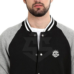 Pakistan Manufactured Sporty <b>Baseball</b> Winter <b>Jackets</b> High Quality Lightweight OEM Design Stand Collar Front Logo <b>Men's</b> - Product Image 6
