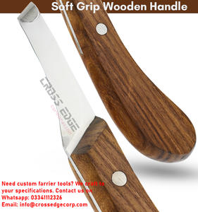Manche en bois professionnel couteau à sabot outil maréchal-ferrant lame droite en acier inoxydable rasoir tranchant coupe sabots outil d'entretien des sabots - Product Image 5