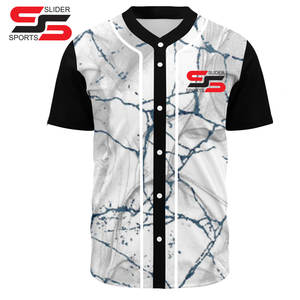 Logo personnalisé Polyester Hommes Sublimation Top Qualité Recadrée Brodé Lettre Flanelle 100% Polyester Vintage Baseball Jersey - Product Image 1
