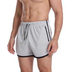 Pantalones cortos para correr personalizados para hombre, estilo callejero, cintura media, algodón, patrón sólido ecológico, tamaño adulto, servicio OEM - Product Image 2