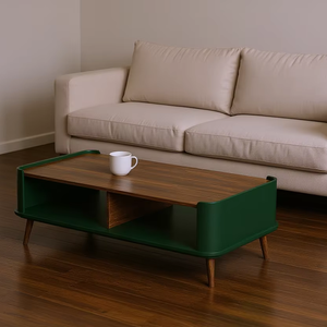 Mesa de centro de diseño minimalista de madera maciza de teca Real 100% para muebles de hogar y apartamento - Product Image 1