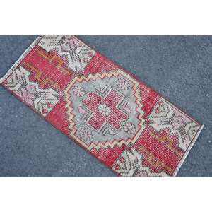 Alfombra de área grande turca Vintage de 13 'X 2,8', respaldo de látex de lana Beige rojo, diseño de retazos Rectangular para pasillo, dormitorio, uso de 10mm - Product Image 4