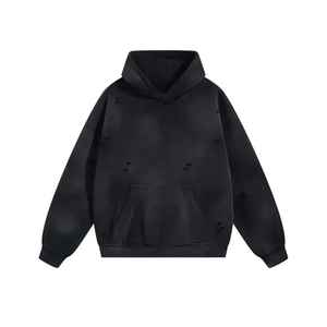 เสื้อฮู้ดบ็อกซี่ผ้าฝ้าย100% 500หนักผ้าเปียกเปียกเปียกแบบวินเทจกำหนดเอง - Product Image 3