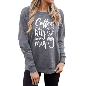Sweat-shirts à capuche et col rond surdimensionnés pour femmes, collection 2025, personnalisables, imprimés, 100 % coton, écologiques, vente en gros - Product Image 1