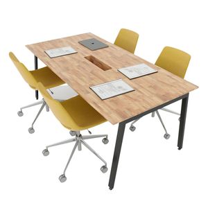 Contemporary Luxury 180x90 Steel Leg <b>Office</b> Conference <b>Table</b> for Hotel & <b>Office</b> Use-HBAT010 - Product Image 1