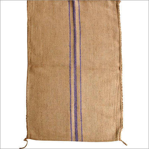 Sac fourre-tout naturel uni écologique personnalisé disponible petit sac de jute avec poignée en bambou - Product Image 1