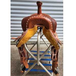 Meilleure vente selle de cheval Western américaine en cuir véritable produit d'équitation Logo personnalisé selle de tailles personnalisées durables - Product Image 3