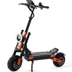 NOUVEAU Scooter électrique pliable à moteur sans balais 48V à longue portée de 10 pouces avec siège et suspension intégrale pour adultes - Product Image 1